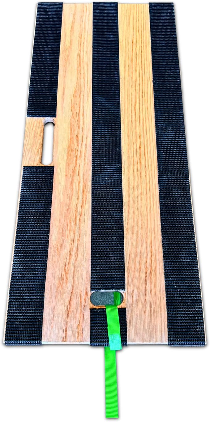 RoverMax GlidePro XL Appliance Dolly with Strap Slot – 18"x40" Solid Oak Deck, 3.5” Non-Marking Wheels, 1000 lbs Capacity for Heavy Appliances – Made in USA