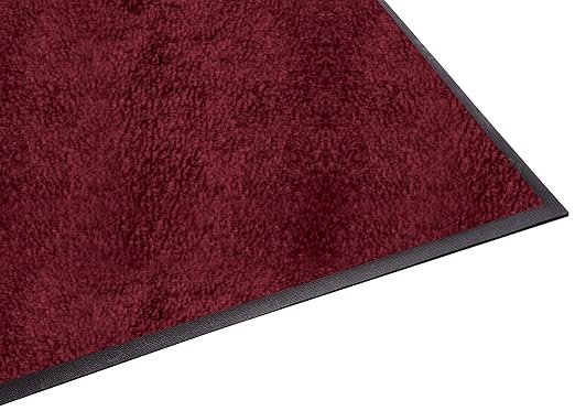 Guardian Platinum Series Indoor Wiper Floor Mat, Rubber with Nylon Carpet, 6'x20', Burgundy
