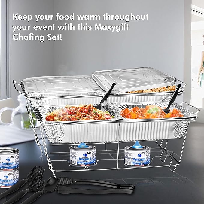 Chafing Wire Rack Buffet Stand - Full Size Racks For Dish Serving Trays Food Warmer (6)