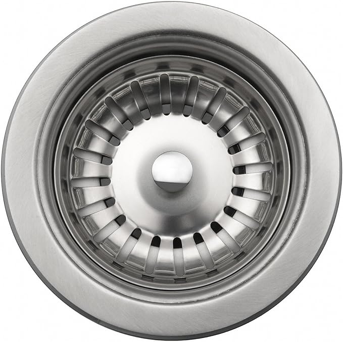 Kraus Kitchen Sink Stainless Steel Drain Assembly with Strainer, Fits Standard 3.5 in. or 4 in. Drain Openings