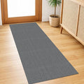 IOHOUZE Washable Runner Rug 2x5 Non Slip Runners for Hallways Entryway Runner Indoor, Kitchen Throw Rug Woven Cotton Floor Carpet for Hall Entrance Bedroom, Charcoal/Dark Grey