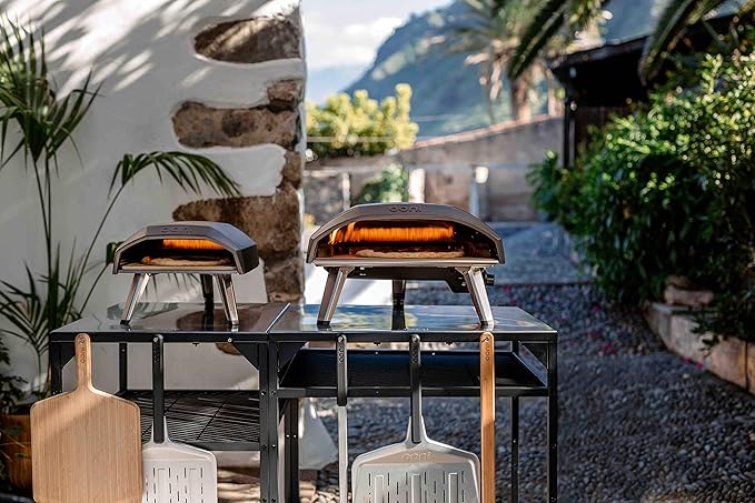 Ooni Medium Modular Table - 31x22x35" Pizza Oven Table Cart, Stainless Steel Pizza Oven Stand, Grill Barbecue Stand, Outdoor Table, Pizza Oven Accessories, Outdoor Pizza Oven Tables, Pizza Station