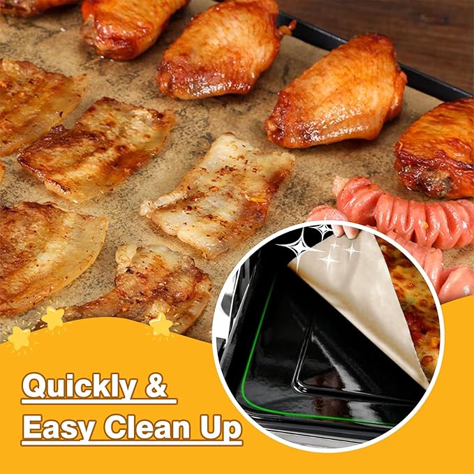 Air Fryer Liners for Midea Flexify French Door Toaster Oven Air Fryer Combo, 100pcs Disposable Parchment Paper