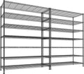 2 Set of 82.6H Metal Shelving Unit 7 Tier Storage Shelves Adjustable Wire Shelving Metal Wire Shelf Pantry Shelves Commercial Rack for Kitchen Pantry Garage 45" W x 82.6''H x 13.5" D, Black