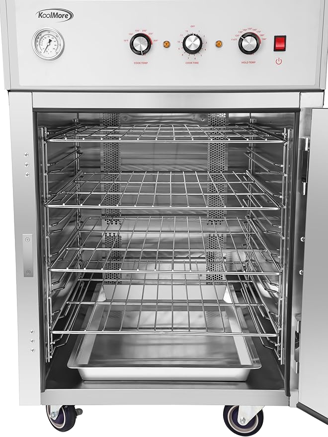 KoolMore Half-Size One Door Commercial Cook And Hold Oven 3,000 W and 208/240V, UL Listed in Stainless-Steel (KM-CCAH3-1D)