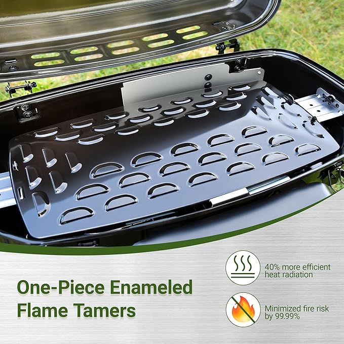 Brand-Man Propane Gas Grill, Portable Standup Grill with Folding Cart & Push-Button Ignition, Ideal for Camping, Tailgating, BBQ, Backyard, Patio & More