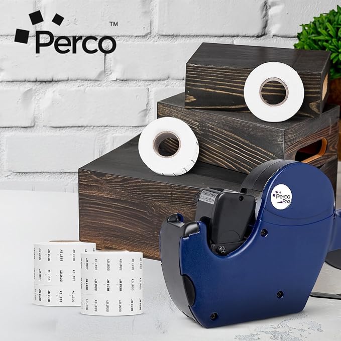 Perco Best by 1 Line Labels - 4 Sleeves, 32,000 "Best by Labels for Perco Lite, X, Plus and Pro 1 Line Date Guns