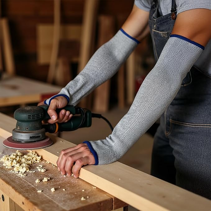 G & F PRODUCTS 100% Kevlar fiber by DuPont Cut Resistant Knit Sleeve, Sold by 6-piece pack