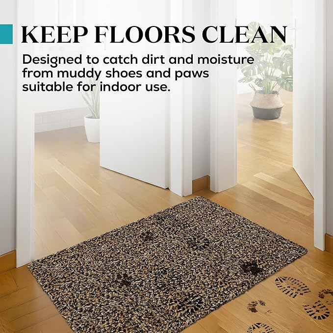 Premium Microfiber Indoor Door Mat – 32"x48" Washable Entry Mat, Non-Slip, Waterproof Backing, Super Absorbent, Low Profile Entryway Doormat for Indoor Entrance