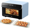 ROBAM Toaster Steam Combi Oven, Countertop Air Fryer 20-in-1 Oven with Convection & Grill, Stainless Steel Interior, 3-Layer Insulated Glass Door, 3 Steam Modes, 30 Built-In Recipes (Blue)