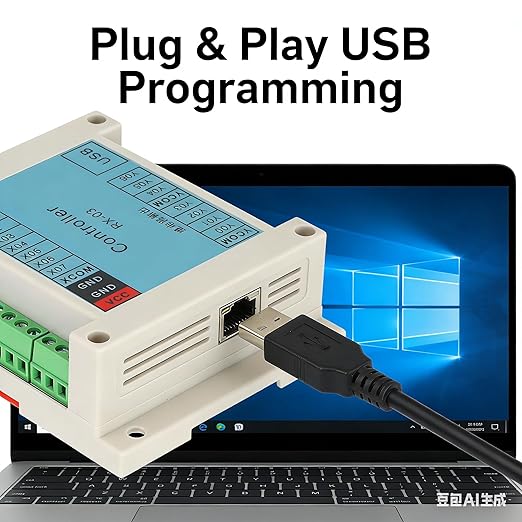 Programmable Logic Controller, PLC 8 Input 7 Output Programmable Control Board for Industrial Automation Magnetic, Programmable Logic Circuits