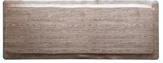 Rhino Mats, Softwoods Anti Fatigue Floor Mat, Commercial Grade Kitchen Mat, Standing Desk Mat, Office, Garage or Anywhere, Standing Comfort. (Driftwood, 3' x 15' x 7/8")