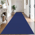 IOHOUZE Washable Exrea Long Hallway Runner Rug 3x14 Non Slip Rubber Backed Kitchen Runner Entryway Runner Indoor, Woven Rugs Floor Carpet for Kitchen Hall Entryway, Royal Blue/Navy