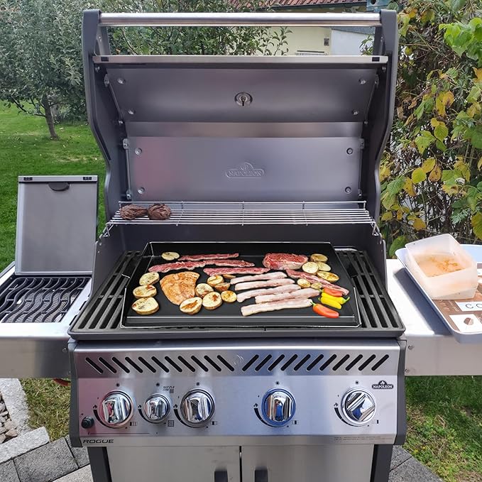 Universal Cast Iron Griddle 23" X 16",Pre-Seasoned Nonstick Coating Stovetop Griddle For All Gas Grills And 4 Burner Range Oven,Cast Iron Grill Pan for Stove Top With Extra High Sidewalls