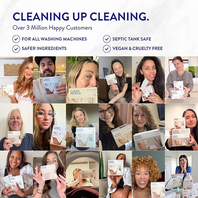 The Clean People Dishwasher Pods - Cuts Grease & Rinses Sparkling Clean - Residue-Free - Phosphate Free Dishwashing Pods - Peppermint, 60 Pack