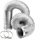 4-Inch Dryer Vent Hose 14FT, Flexible Aluminum Duct with 2 Clamps, Heavy-Duty Four Layer Protection for HVAC Ventilation and Exhaust
