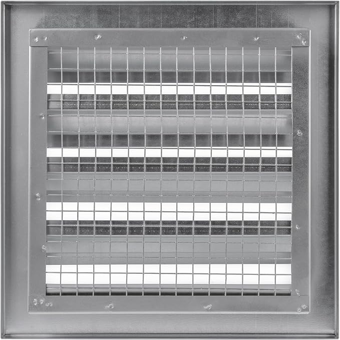 Repa Market 10" x 10" Inch Heavy Duty Exhaust Vent with Wire Mesh Screen - Air Intake Wall Louvered Vent Grille - Steel Outdoor HVAC Vent Register - HVAC Crawl Space Durable Air Gable Vent