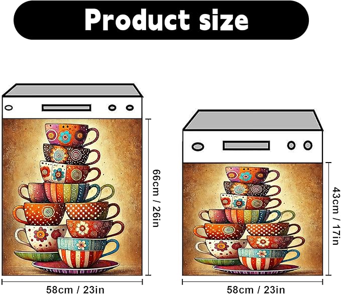 Dishwasher Magnet Sticker Cover Panel Decal Refrigerator Magnetic Sticker Decorative for Kitchen Decoration,Fridge Door Cover, Appliances Stickers 23"x26"
