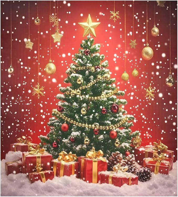 Christmas Tree Dishwasher Magnet Cover Panel,Xmas Balls Red Magnetic Dishwasher Covers Refrigerator Sticker Decal Christmas Decorative Washing Machine Cover for Home Kitchen,23x26in