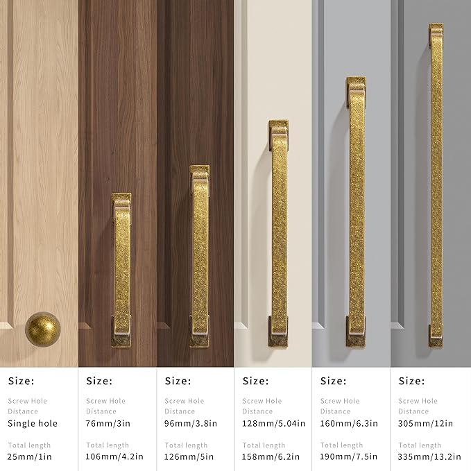 Khtumeware 10 Pack 6-1/4 Inch Antique Brass Cabinet Pulls Vintage Drawer Pulls Kitchen Cabinet Hardware Cupboard Handles