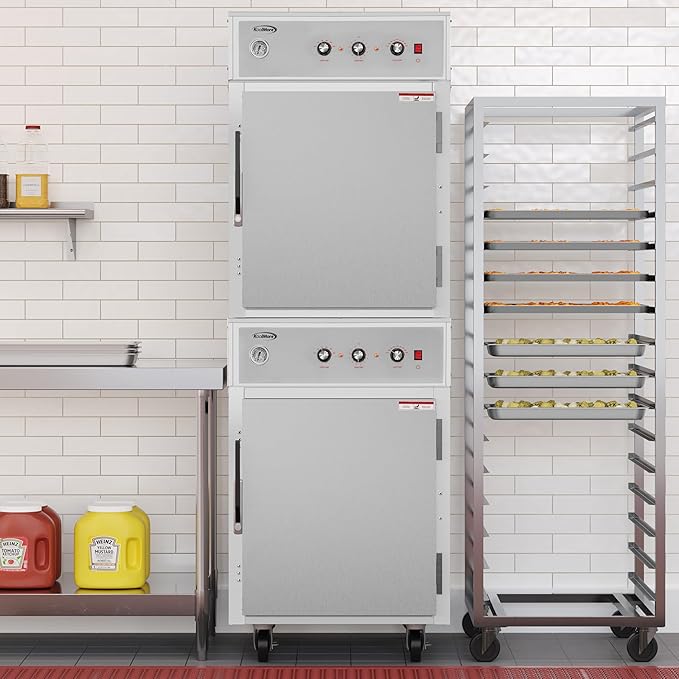 KoolMore Commercial Full-Size Two Door Cook and Hold Oven 3,000 W and 208/240V, UL Listed in Stainless-Steel (KM-CCAH3-2D)