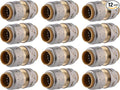 SharkBite Max 1/2 Inch Coupling, Made in the USA, Pack of 12, Push to Connect Brass Plumbing Fitting, UR008