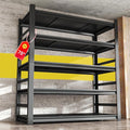 78" H X 48" W Heavy Duty, 5-Tier Metal Garage Shelving Unit | 3800LB Capacity| Garage & Basement Storage | Storage Shelves for Warehouses & Workshops | Adjustable, Rust-Resistant, Black