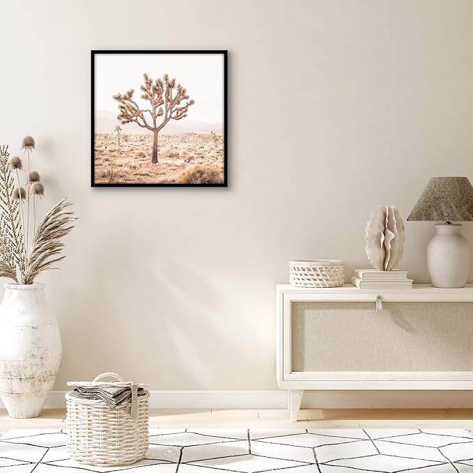 Americanflat 24x24 Picture Frame with Polished Plexiglass - Streamline Collection - Thin Border Square Frame for Wall Display - Hanging Hardware Included - Black
