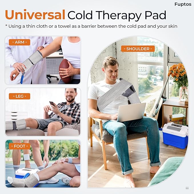 Cold Therapy Machine, Ice Machine for Knee and Shoulder After Surgery, Digital Timer & Quiet Pump, Cryotherapy Machine with Universal Ice Pad for Knee, Shoulder, Hip, Leg and Hip