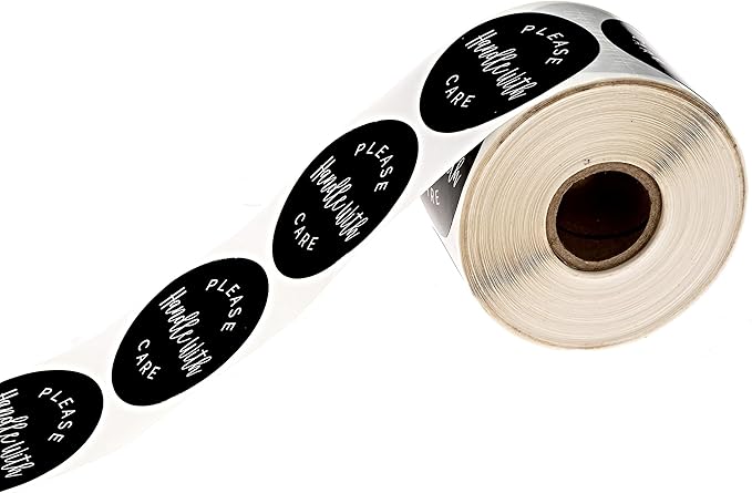 Please Handle with Care Label / 500 Small Business Shipping Stickers / 2" Order Package Envelope Seals/Made in The USA