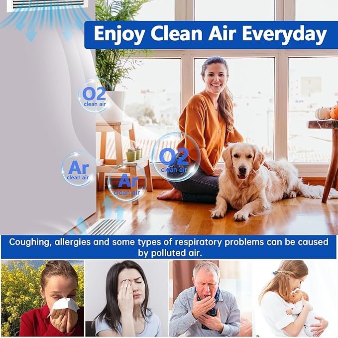 Air Vent Filters,16"x140"Cut to Fit Air Filter Material (100+Filters),MERV 8 Electrostatic Air Vent Filter for Home Floor, Grilles, Ceiling, HVAC Furnace Vents, With 48PCs Adhesive Hook Tape