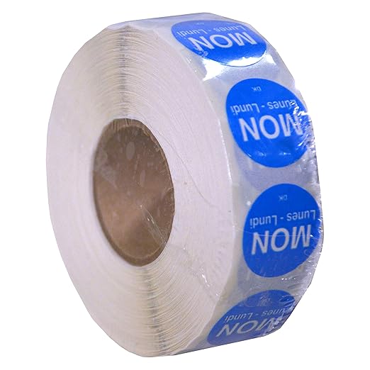DayMark Safety Systems-IT1143921 Day of The Week 3/4" Circle Permanent Label, MON (Roll of 1,000)