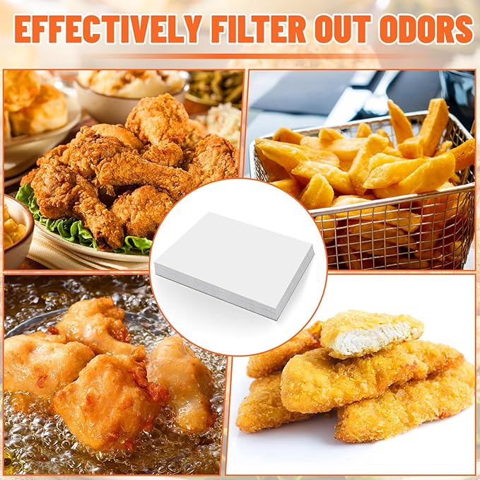 100 Pcs Filter Fryer Paper 16.5 x 25.5 Inch Fryer Paper Filter Sheets for Restaurant Food Truck Food Stand Oil Filtration