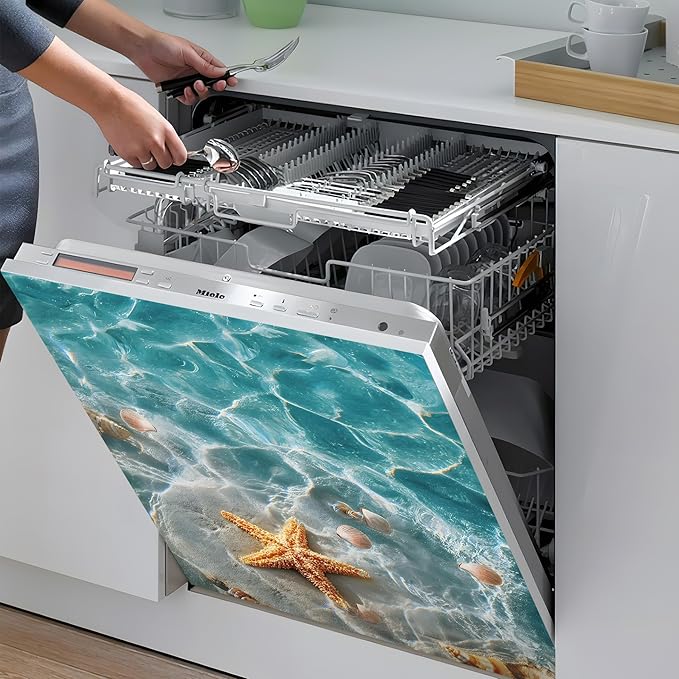 Dishwasher Magnet Sticker Cover Panel Decal Refrigerator Magnetic Sticker Decorative for Kitchen Decoration,Fridge Door Cover, Appliances Stickers 23"x26"