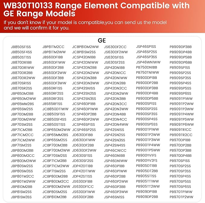 𝟮𝟬𝟮𝟲 𝙐𝙥𝙜𝙧𝙖𝙙𝙚𝙙 WB30T10133 (9inch) Range Dual Radiant Surface Element by puxyblue Fit for G.E Hot-point Electric Stove Replace PS2321567 AP4345739 1474218 EAP2321567