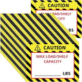 Zhanmai 200 Pcs Pallet Rack Capacity Labels 3 x 4 Inches Pallet Racking Caution Max Load Shelf LBS Warning Stickers Bright PVC Industrial Strength Sticker Warehouse Safety Forklift Cross Beam Safety