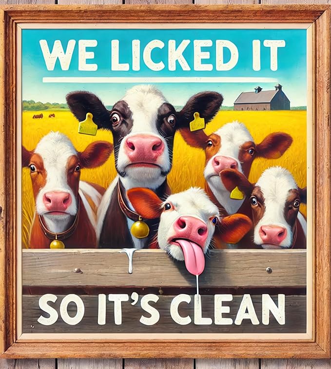 Cow Magnetic Dishwasher Cover-Famhouse Style Kitchen Decor 23x26 Inch Funny Cow Magnetic Dishwasher Door Cover Country Farmhouse Animals Refrigerator Sticker Magnet Cover Anti-Scratch