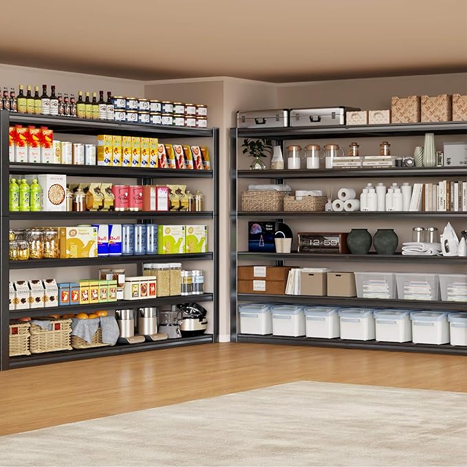 7 Tier Garage Shelving Heavy Duty,65" W Garage Shelves, 65" W x 96" H x 24" D Adjustable Storage Shelving Unit, Commercial Metal Shelves for Warehouse, Basement