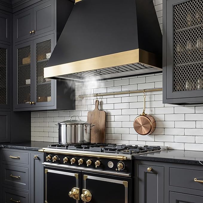 Range hood, 30 Inch Range Hood Insert with 600 CFM Powerful Suction, Ultra Quiet Ducted Stainless Steel Kitchen Stove Vent Hood with Dimmable LED Lights, Timer, 4-Speed Touch Control