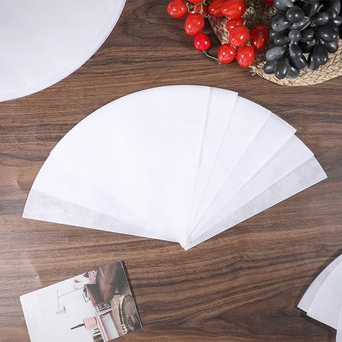 50Pcs 10" Fryer Oil Filter, Cone Non-Woven Cooking Oil Filter Cones Beeswax Strainer Grease Filters Funnel Maple Syrup Filters for Hotels Restaurants Cafes Food Trucks Kitchens