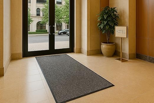 Guardian 74031030 Silver Series Indoor Walk-Off Floor Mat, Charcoal, 3ft x 10ft, Vinyl/Polypropylene,