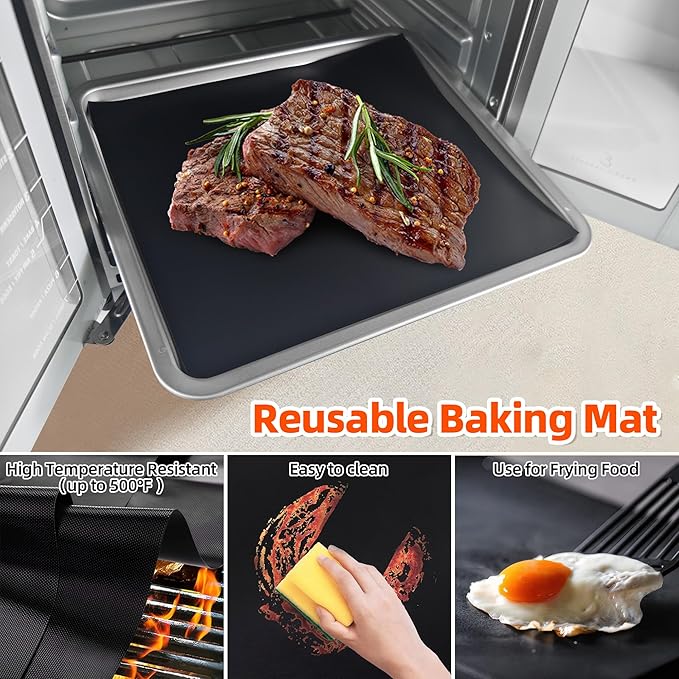 Air Fryer Liners Compatible with Emeril Lagasse 26 QT Extra Large Air Fryer, 4 PCS Air Fryer Oven Liners Reusable for Emeril Lagasse Accessories