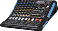 Professional Eight-Channel Audio Mixer with USB Interface, Bluetooth, and DSP Sound Effects