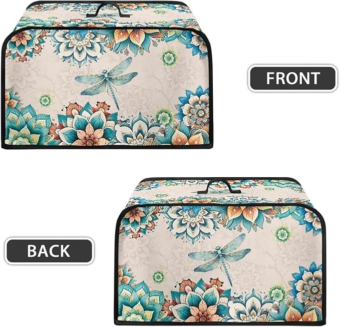 Mandala Crock Pot Cover Compatible with 6, 7 or 8 Quart Slow Cooker Dragonfly Slow Cooker Cover with Handle and Pocket Covers Appliances Decorations Kitchen Utensils