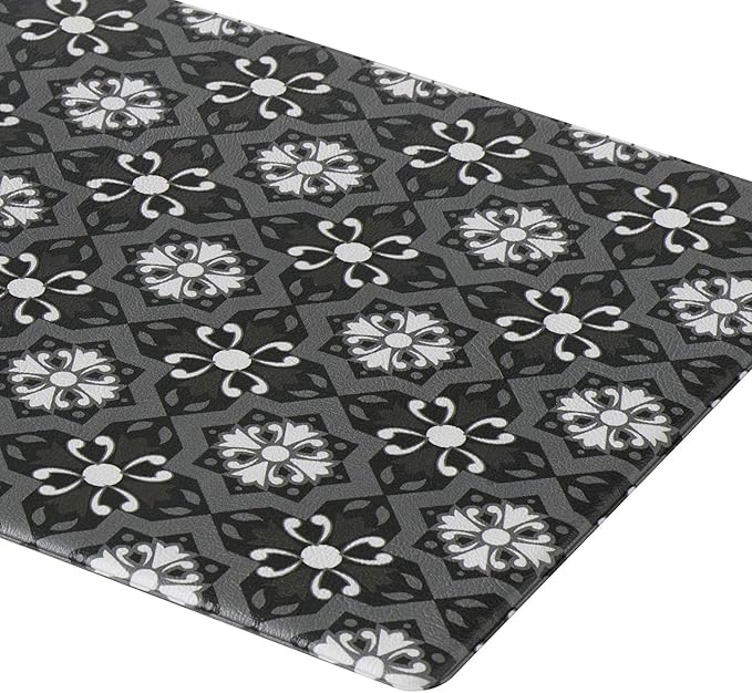 Kitchen Anti Fatigue Floor Mats 18x30x1/2-Inch Comfort Standing Rugs for Laundry Bath Room PVC Foam Bevel Edges Non-Slip Waterproof Mats