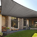 LOVE STORY Custom Size 10' x 17' Dark Grey Sun Shade Sail Canopy Commercial Rectangle Sail Shade Fabric for Patio Garden Backyard Pool (Customized)
