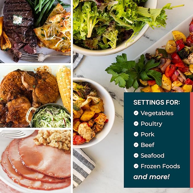 Cathy Yoder's Air Fryer Cheat Sheet Set, Air Fryer Accessories, AirFryer Cooking Guide Magnetic Cheat Sheet, AirFryer Cook Times Chart Magnet with Temperature, Internal Food Temp for 80+ Popular Foods