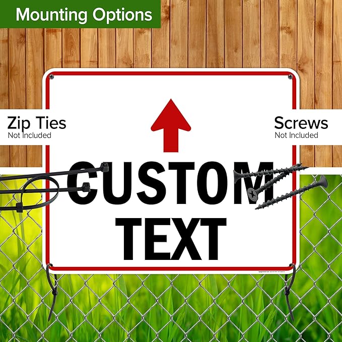 Custom Arrow,Custom Directional Sign, Up Arrow,24x30 Inches, 55 mil thick HDPE (high density polyethylene) Made in USA by My Sign Center