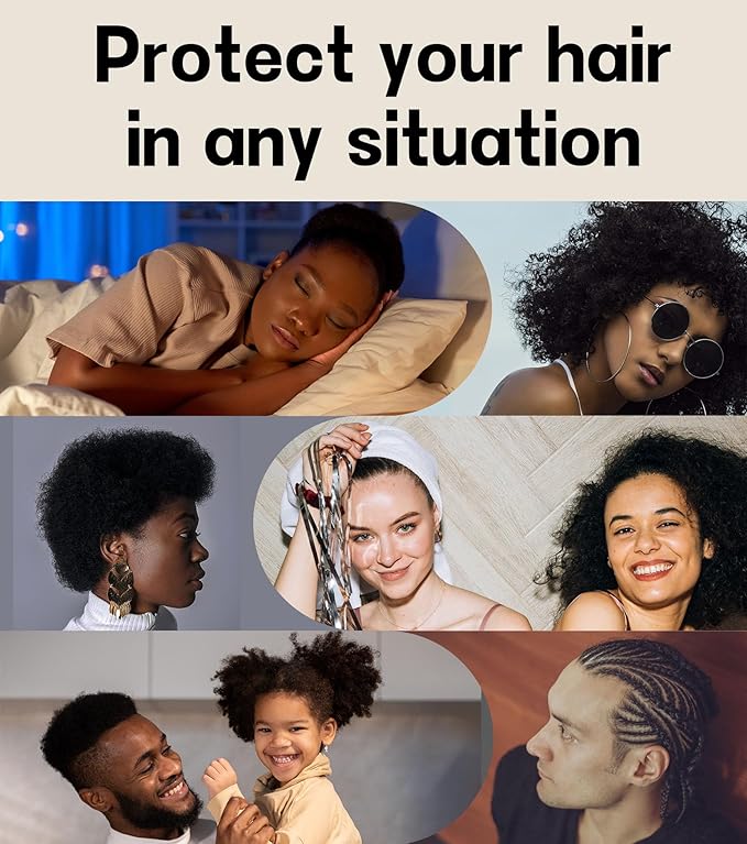100% Mulberry Silk Bonnet for Sleeping for Curly Hair and Braids, Wrap with Adjustable Strap for Women and Men,Real Silk, Not Satin（1Pc,Lavender
