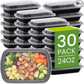 24/28oz Meal Prep Containers, 30/50Pack 1 Compartment with Lids, Food Storage Containers, Sturdy Leakproof & Food Safe, Microwave, Freezer, Dishwasher Safe Bento Box, BPA Free